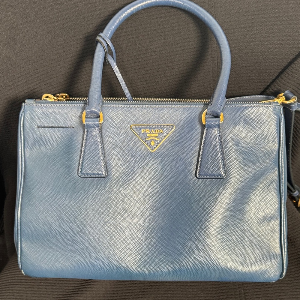 Prada Blue Saffiano Leather Women's Bag